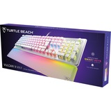 Turtle Beach Vulcan II Max tastiera Gaming USB Tedesco Bianco, Tastiera da gioco bianco/trasparente, Full-size (100%), Cablato, USB, Interruttore a chiave opto-meccanico, LED RGB, Bianco