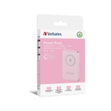 Verbatim Charge 'n' Go Polimeri di litio (LiPo) 10000 mAh Carica wireless Rosa, Powerbank  rosa, 10000 mAh, Polimeri di litio (LiPo), Quick Charge 3.0, Carica wireless, Rosa