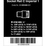 Wera Barra magnetica per bussole C Imperial 1 Set di bussole per chiavi a cricchetto 1/2", pollici, chiave combinata   Nero/Verde