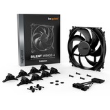 be quiet! SILENT WINGS 4 | 140mm Case per computer Ventilatore 14 cm Nero 1 pz Nero, Ventilatore, 14 cm, 1100 Giri/min, 13,6 dB, 51,3 pdc/min, 87,16 m³/h