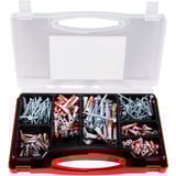 fischer Meister-Box XL Soggiorno + Viti, Tassello grigio chiaro/Rosso