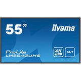 iiyama LH5542UHS-B3 visualizzatore di messaggi Pannello piatto per segnaletica digitale 138,7 cm (54.6") IPS 500 cd/m² 4K Ultra HD Nero Processore integrato Android 8.0 18/7 Nero, Pannello piatto per segnaletica digitale, 138,7 cm (54.6"), IPS, 3840 x 2160 Pixel, 18/7