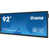 iiyama TE9218UWI-B1AG visualizzatore di messaggi Design chiosco 2,32 m (91.5") LED Wi-Fi 500 cd/m² 5K Ultra HD Nero Touch screen Processore integrato Android 16/7, Public Display Nero (opaco), Design chiosco, 2,32 m (91.5"), LED, 5120 x 2160 Pixel, Wi-Fi, 16/7