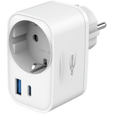 Ansmann Caricatore USB Home Socket HS220 / 3 A / 20 W / 2 Porte, Caricabatterie bianco