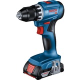 Bosch GSR 18V-45 1900 Giri/min 900 g Nero, Blu, Rosso, Trapano avvitatore blu/Nero, Trapano con impugnatura a pistola, Senza spazzola, Nero, Blu, Rosso, 1,3 cm, 1900 Giri/min, 3,5 cm
