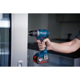 Bosch GSR 18V-45 1900 Giri/min 900 g Nero, Blu, Rosso, Trapano avvitatore blu/Nero, Trapano con impugnatura a pistola, Senza spazzola, Nero, Blu, Rosso, 1,3 cm, 1900 Giri/min, 3,5 cm