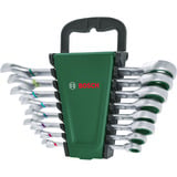 Bosch Set di chiavi a cricchetto, 8 pezzi, Chiave verde/Nero
