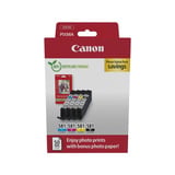 Canon 2106C006 cartuccia d'inchiostro 4 pz Originale Nero, Ciano, Magenta, Giallo Nero, Ciano, Magenta, Giallo, 4 pz, Confezione di qualità per foto