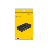 DeLOCK 11492 dati del computer switcher Nero, 0,48 Gbit/s, Nero, Plastica, 106 mm, 56 mm, 25 mm