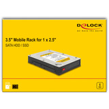 DeLOCK Telaio intercambiabile 3,5″ per 1x 2,5″ SATA HDD/SSD, Telaio di montaggio 