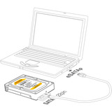 DeLOCK Telaio intercambiabile 3,5″ per 1x 2,5″ SATA HDD/SSD, Telaio di montaggio 