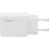 Digitus Caricatore USB 20W, 1x USB-C, 1x USB-A, Caricabatterie bianco
