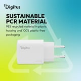Digitus Caricatore USB 20W, 1x USB-C, 1x USB-A, Caricabatterie bianco