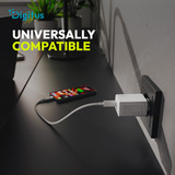 Digitus Caricatore USB 20W, 1x USB-C, 1x USB-A, Caricabatterie bianco