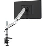 Digitus Porta monitor universale singolo con molla a gas e fissaggio da tavolo Morsa, 8 kg, 43,2 cm (17"), 68,6 cm (27"), 100 x 100 mm, Nero, Argento