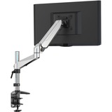 Digitus Porta monitor universale singolo con molla a gas e fissaggio da tavolo, Base per monitor argento, Morsa, 8 kg, 43,2 cm (17"), 68,6 cm (27"), 100 x 100 mm, Nero, Argento