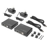 Digitus Set extender KVM HDMI 4K HDBaseT 2.0, Estensione HDMI Nero