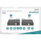 Digitus Set extender KVM HDMI 4K HDBaseT 2.0, Estensione HDMI Nero
