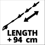 EINHELL 11017 tosasiepe 4,28 kg rosso/Nero, Batteria, 4,28 kg, 205 mm, 122 mm, 1215 mm, 5,44 kg