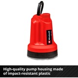 EINHELL Pompa per acqua pulita a batteria Power X-Change GE-SP 18 LL Li-Solo, 18 Volt, Pompe immersione e pressione rosso/Nero