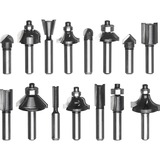 EINHELL Set di frese HM, 15 pezzi, per fresatrici a mano 