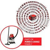 EINHELL TC-VC 18/20 Li S-Solo Nero, Grigio, Rosso 20 L rosso/Argento, Secco e bagnato, Nero, Grigio, Rosso, 20 L, 8 kPa, 1,5 m, 3,6 cm