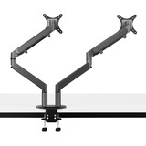 HAGOR 8716 supporto da tavolo per Tv a schermo piatto 68,6 cm (27") Nero Scrivania grigio scuro, Morsa, 38,1 cm (15"), 68,6 cm (27"), 100 x 100 mm, Regolazione altezza, Nero