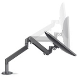 HAGOR 8716 supporto da tavolo per Tv a schermo piatto 68,6 cm (27") Nero Scrivania grigio scuro, Morsa, 38,1 cm (15"), 68,6 cm (27"), 100 x 100 mm, Regolazione altezza, Nero