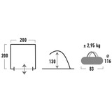 High Peak Calida 80, 10138, Tenda argento/grigio