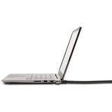 Kensington Lucchetto sottile con combinazione con cavo ultraresistente per slot standard, Castello Nero/Argento, 1,8 m, Kensington, Blocco di combinazione, Nero, Metallico