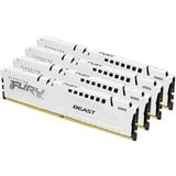 Kingston FURY FURY Beast 128 GB 5600 MT/s DDR5 CL40 DIMM (Kit da 4) White XMP, Memoria bianco, 128 GB, 4 x 32 GB, DDR5, 288-pin DIMM, Bianco