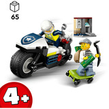 LEGO City 60455 Inseguimento della Moto della Polizia, con Motocicletta Giocattolo e 2 Minifigure, Regalo per Bambini da 4+, Giochi di costruzione con Motocicletta Giocattolo e 2 Minifigure, Regalo per Bambini da 4+, Set da costruzione, 4 anno/i, Plastica, 65 pz, 158 g