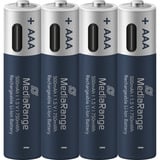 MediaRange Batteria USB-C Li-Ion, Mignon AA I 1.5V | 500 mAh, confezione da 4 