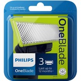Philips Norelco OneBlade Rade, regola, rifinisce Lama di ricambio regola, rifinisce Lama di ricambio, Lama per rasatura, 3 testina/e, Nero, Lime, Acciaio inossidabile, Philips, OneBlade (QP25xx), OneBlade Pro (QP65xx)