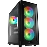 Sharkoon TG6M RGB Tower Nero Nero, Tower, PC, Nero, ATX, micro ATX, Mini-ITX, Giocare, Multi