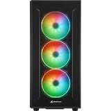 Sharkoon TG6M RGB Tower Nero, Chassis Tower Nero, Tower, PC, Nero, ATX, micro ATX, Mini-ITX, Giocare, Multi