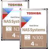 UGREEN Pacchetto DH2300 con 2x Toshiba N300 4 TB (MN10ADA400ES), NAS Nero