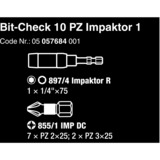 Wera Bit-Check 10 PZ Impaktor 1, Set di bit 