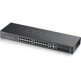Zyxel GS2220-28-EU0101F switch di rete Gestito L2 Gigabit Ethernet (10/100/1000) Nero, Interruttore Gestito, L2, Gigabit Ethernet (10/100/1000), Montaggio rack