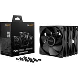 be quiet! Pure Wings 3 120mm | PWM Reverse Triple-Pack Case per computer Ventilatore 12 cm Nero 3 pz, Ventola Nero, Ventilatore, 12 cm, 1500 Giri/min, 80 m³/h, Nero
