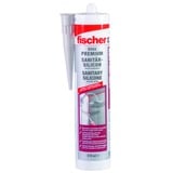 fischer Silicone sanitario DSSA W 310ml, Sigillante bianco