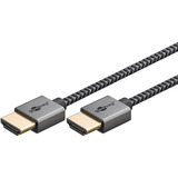 goobay Cavo HDMI Plus sottile ad alta velocità con Ethernet, 4K @ 60Hz grigio