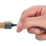 goobay Cavo HDMI Plus sottile ad alta velocità con Ethernet, 4K @ 60Hz grigio