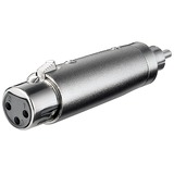 goobay XLR 005 RCA 3pin, Adattatore argento, RCA, 3pin