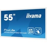 iiyama ProLite TF5539UHSC-W1AG Monitor PC 139,7 cm (55") 3840 x 2160 Pixel 4K Ultra HD LED Touch screen Multi utente Bianco, Public Display bianco, 139,7 cm (55"), 3840 x 2160 Pixel, 4K Ultra HD, LED, 8 ms, Bianco