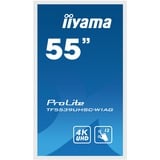 iiyama ProLite TF5539UHSC-W1AG Monitor PC 139,7 cm (55") 3840 x 2160 Pixel 4K Ultra HD LED Touch screen Multi utente Bianco, Public Display bianco, 139,7 cm (55"), 3840 x 2160 Pixel, 4K Ultra HD, LED, 8 ms, Bianco