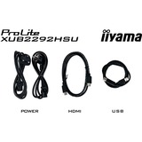 iiyama XUB2292HSU-B6, Monitor LED Nero (opaco)