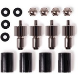 Alphacool Core Push Mounting 25mm M3/M4/UNC 6-32 Set 4x Nero/Argento