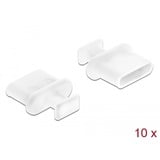 DeLOCK 64094 copertura antipolvere per porta 10 pz USB tipo-C, Cappuccio di protezione bianco, USB tipo-C, Bianco, 9,8 mm, 10,5 mm, 4 mm, 10 pz