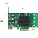 DeLOCK 89048 scheda di interfaccia e adattatore Interno USB 3.2 Gen 1 (3.1 Gen 1) PCIe, USB 3.2 Gen 1 (3.1 Gen 1), A basso profilo, PCIe 2.0, 5 Gbit/s, 0 - 60 °C